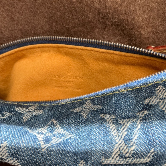 Louis Vuitton Monogram Denim Speedy GM Pochette Case (Cosmetic/Pen Case) RARE - Picture 9 of 12